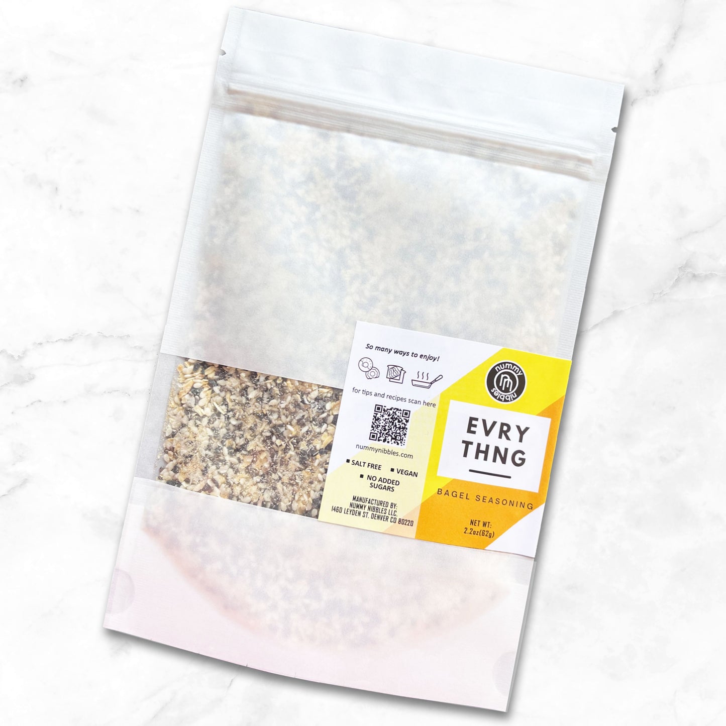No Poppy Seed Everything Bagel Seasoning with Chia - Salt Free; No Additives or Fillers