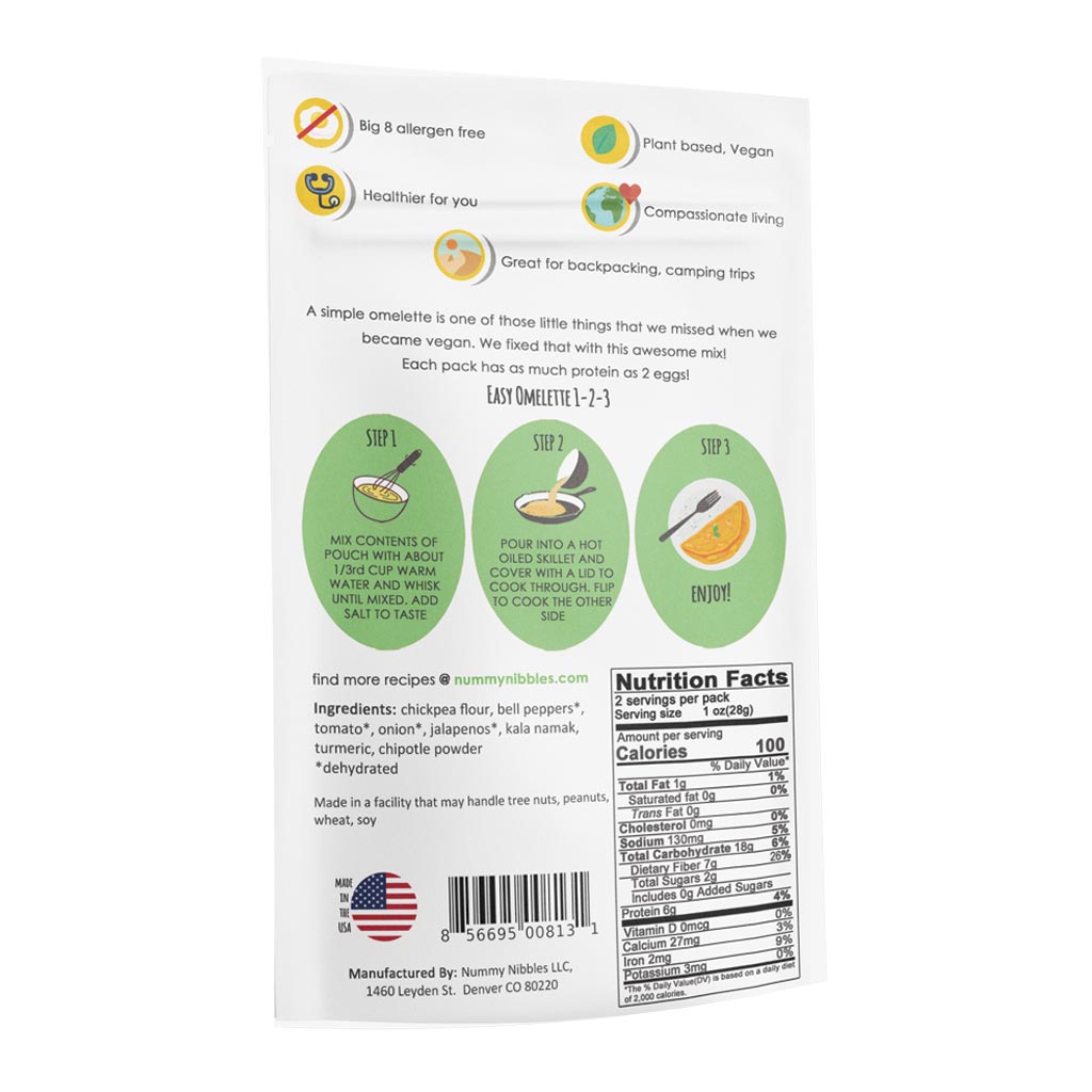 Plant Based Omelette/Scramble Mix - Pick your 12 Pack (Chickpea Flour Based)